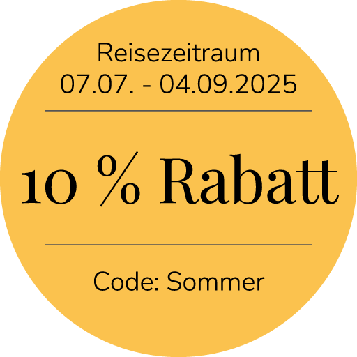 10% Rabatt im Reisezeitraum